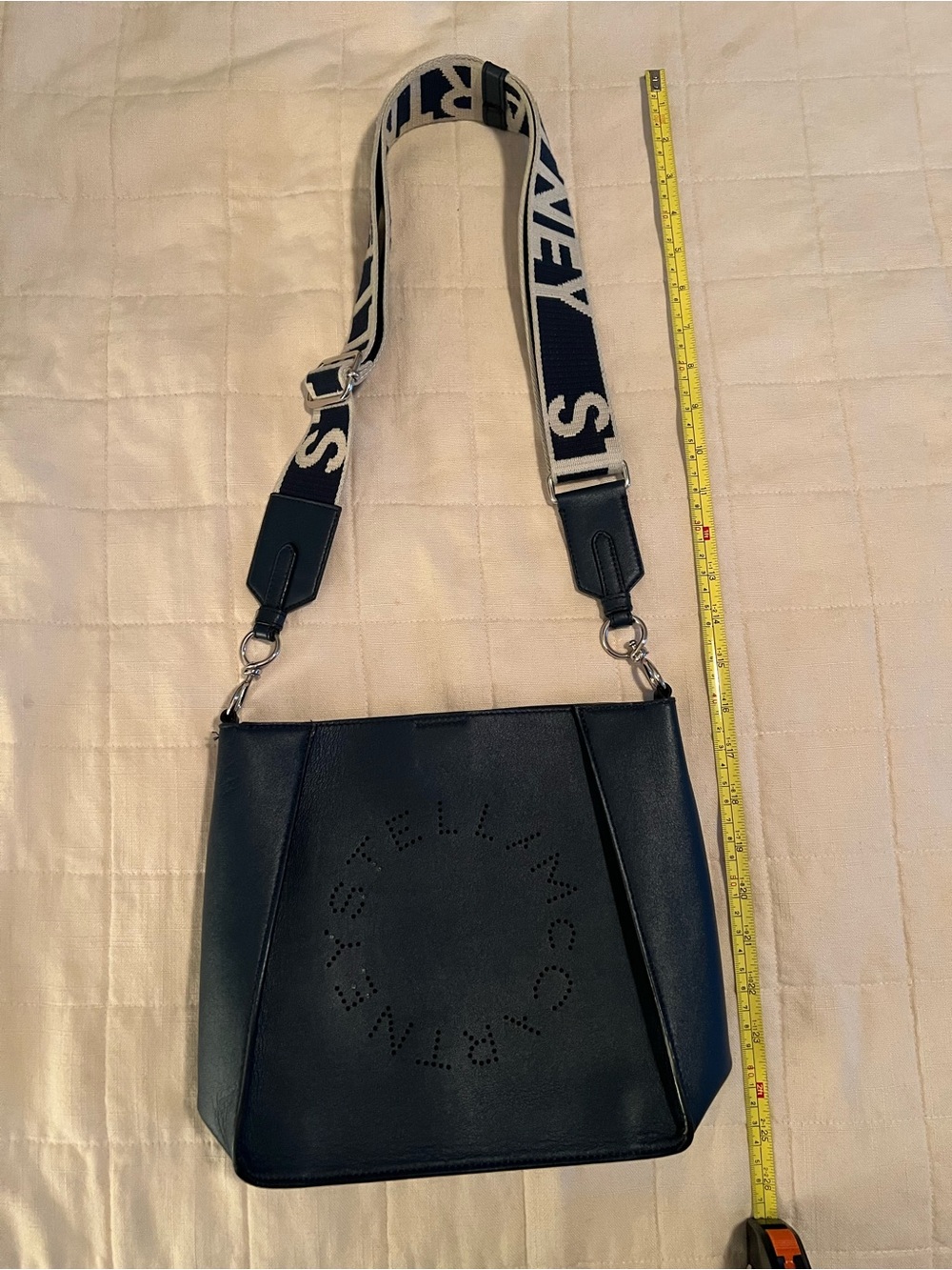 Stella McCartney $995 navy crossbody bag - Picture 3 of 15